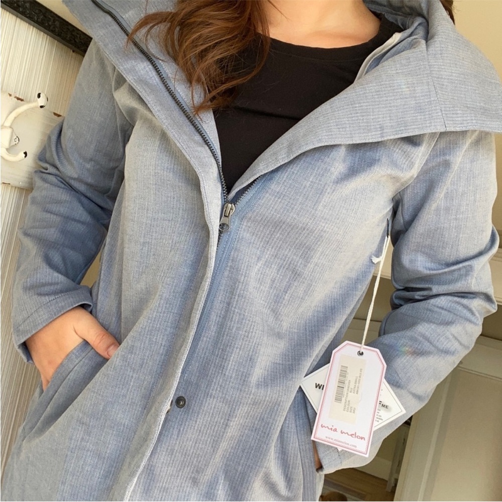 Mia Melon NWT Vanessa Mesh-Lined Waterproof‎ Cotton Jacket xs/s - Picture 5 of 13